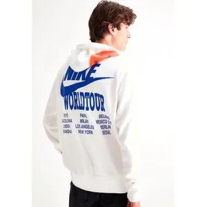 Nike Shirts Nike World Tour Blue Triple Swoosh White Pullover